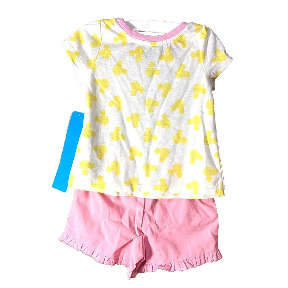 Disney Store Minnie Mouse Girls Shirt Shorts‎ Size 2 New